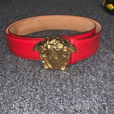 all red Versace belt